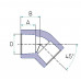 На фото Hi-Therm PP-R elbow 45°
